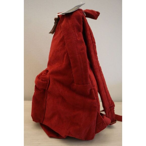 Polo Ralph Lauren 405877068003 Unisex One Size Red Corduroy Backpack - Picture 6 of 9